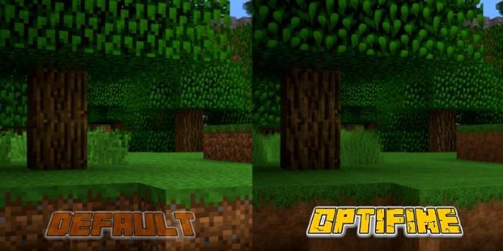 Comparison on Default vs Optifine